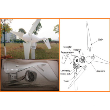 400W 12V/24V Wind Turbine Generator, Only 2m/S Small Start Wind Speed